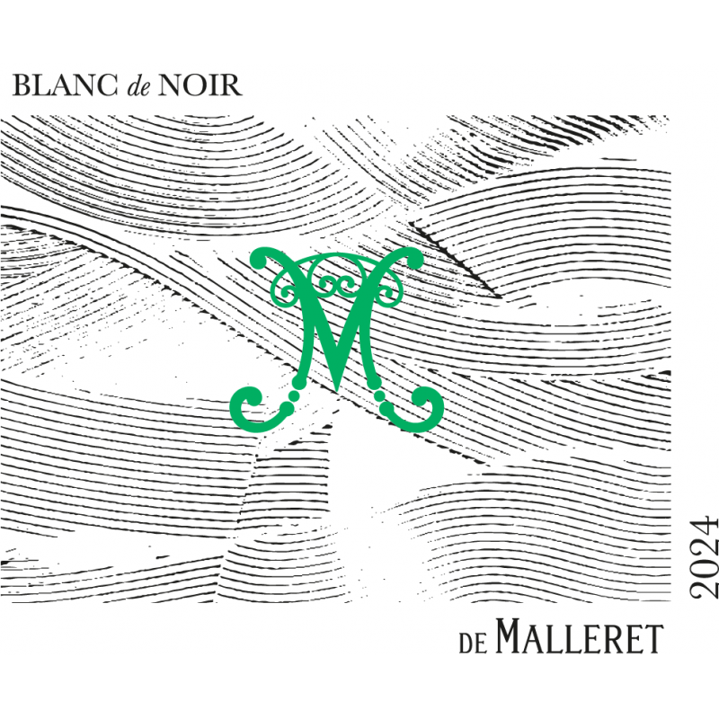 vin Blanc de Noir de Malleret 2024 - bouteille 75 cl