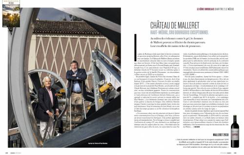 Article de presse Vigneron - Été 2020 - Château de Malleret Haut-Médoc, Cru Bourgeois Exceptionnel