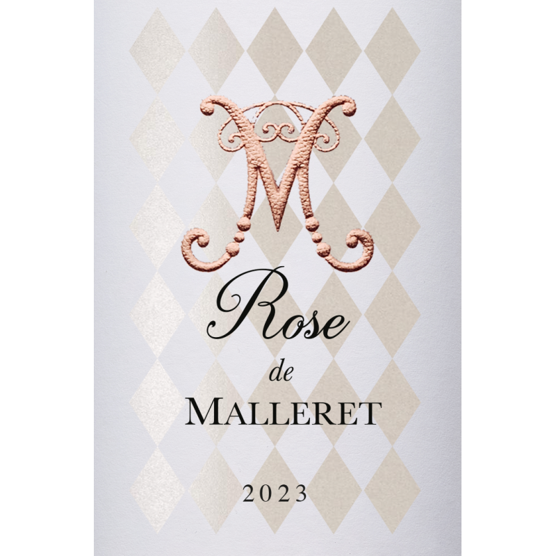 wine Rose de Malleret 2023 - bouteille 75 cl